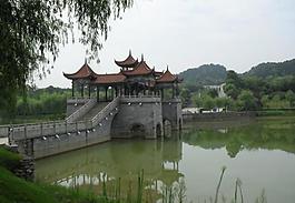 水中亭阁图片