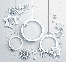 剪纸雪花背景图片