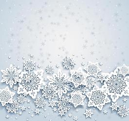 剪纸雪花背景图片