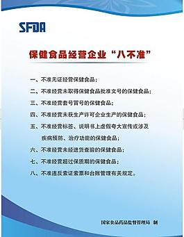 保健食品企业八不准图片