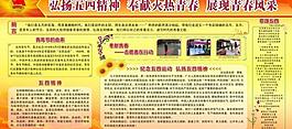 五四精神宣传栏图片