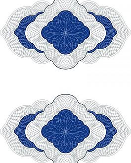 蓝色防伪花纹图片