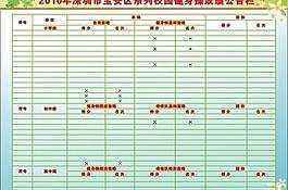 成绩表图片