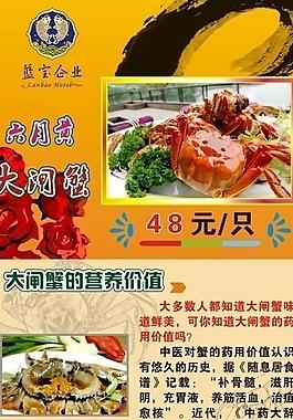 大闸蟹x展架图片