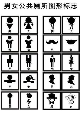男女厕所图标集合图片