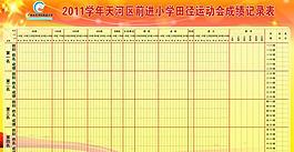 运动成绩表图片