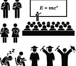 大学生剪影图片