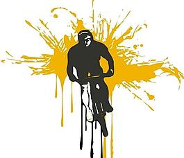 剪影 自行车图片