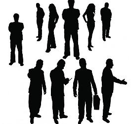 人物剪影设计六图片