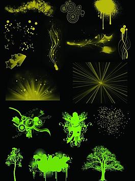 潮流剪影元素图片