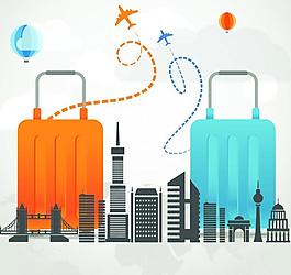 环球旅行背景图片