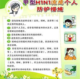 甲型流感防护措施公益广告图片