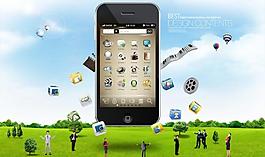 手机iphone海报图片