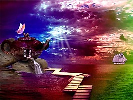 奇幻世界背景PSD模板