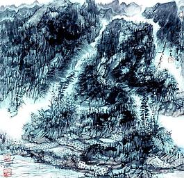 秋岩晚翠图片