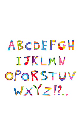 卡通字母