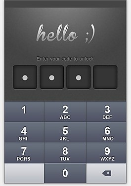手机app素材 密码输入