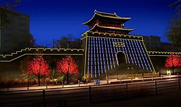 门楼亮化装饰图片