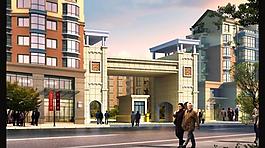 小区大门图片