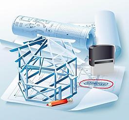 建筑工程图纸 办公用品 模型楼宇图片
