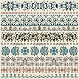 欧式古典矢量精美花纹花边