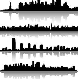 城市建筑剪影图片