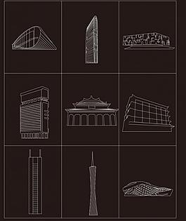 广州建筑线稿图图片