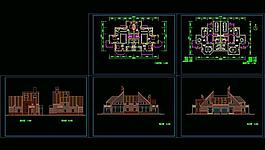 排屋别墅建筑图纸图片