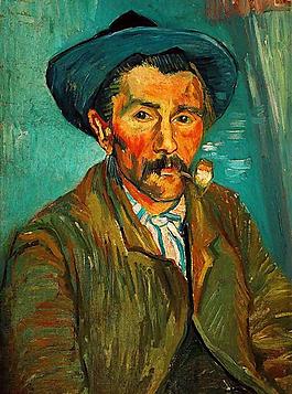油画 梵高 老人图片