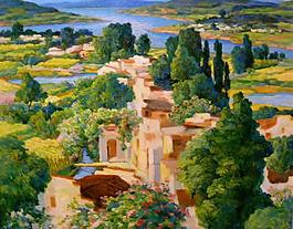 风景油画 山水画图片