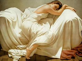 油画 睡美人图片