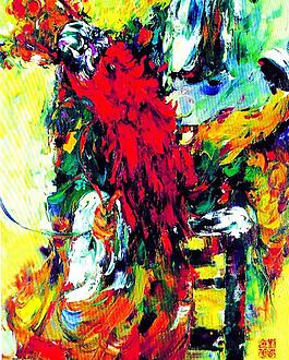 京剧人物油画 国粹图片