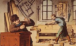 钢笔画 工匠图片