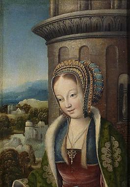 Maestro de Francfort - Santa Barbara, 1510-20大师画家动物油画飞行动物装饰画