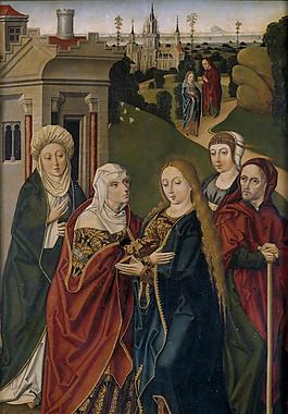 Maestro de Miraflores - La Visitacion, 1490-1500大师画家动物油画飞行动物装饰画