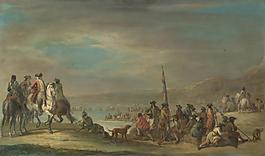 Francesco Simonini - A Campaign Scene大师画家古典画古典建筑古典景物装饰画油画
