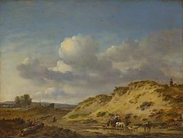 Jan Wijnants - Peasants driving Cattle and Sheep大师画家古典画古典建筑古典景物装饰画油画