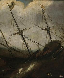 Anonymous - Barco en una borrasca, 17 Century大师画家古典画古典建筑古典景物装饰画油画