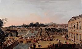 Battaglioli, Francesco - Fernando VI and Barbara de Braganza in the Gardens of aranjuez, 1756大师画家古典画