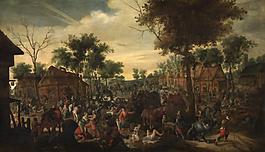 Sebastiaan Vranckx - Plundering of a hamlet大师画家古典画古典建筑古典景物装饰画油画