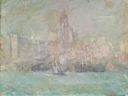 Edmund William Greacen - New York City Skyline.jpeg大师画家风景画静物油画建筑油画装饰画