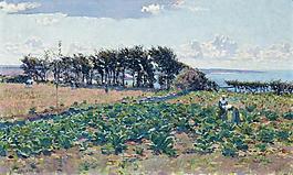 Emanuel Phillips Fox - The Cabbage Patch, 1889.jpeg大师画家风景画静物油画建筑油画装饰画