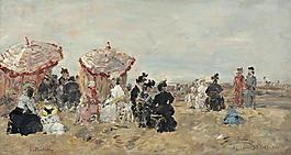 Eugene Boudin - Scene on the Beach, 1894.jpeg大师画家风景画静物油画建筑油画装饰画