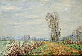 Francis Picabia - Morning Effect, Bank of the Yonne, 1905大师画家风景画静物油画建筑油画装饰画