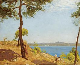 Algernon Mayon Talmage - The Goat Herder, 1925.jpeg大师画家风景画静物油画建筑油画装饰画