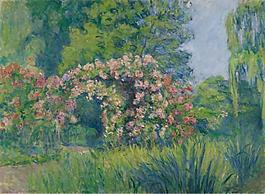 Blanche Hochede-Monet - Giverny, the Rosarium of Monet大师画家风景画静物油画建筑油画装饰画