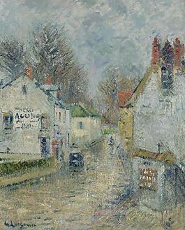 Gustave Loiseau - Street of Pontoise, 1914大师画家风景画静物油画建筑油画装饰画
