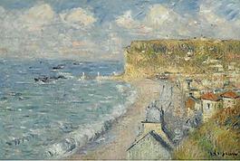 Gustave Loiseau - The Beach at Fecamp大师画家风景画静物油画建筑油画装饰画