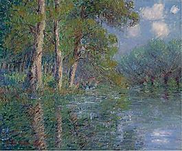 Gustave Loiseau - The Bend of the Eure, 1913大师画家风景画静物油画建筑油画装饰画
