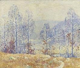 Guy Carleton Wiggins - Frost on the Hills, 1921大师画家风景画静物油画建筑油画装饰画